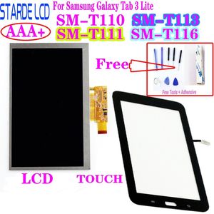 Touch Screen Panel Digitizer + Lcd-scherm Voor Samsung Galaxy Tab 3 Lite SM-T110 T111 T113 T116 T113NU Lcd Reparatie onderdelen
