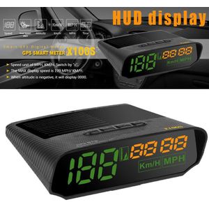 Auto Obd Hud Display Solar Gps Led Kmh Mph Snelheidsmeter Alarm Auto Safe Waarschuwing Myding