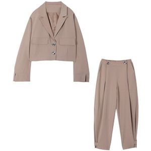 Vrouwen 2 Delige Set Herfst Casual Blazers Losse Office Dames Pak Vrouwelijke Koreaanse Mode Blazer + Suits Pant