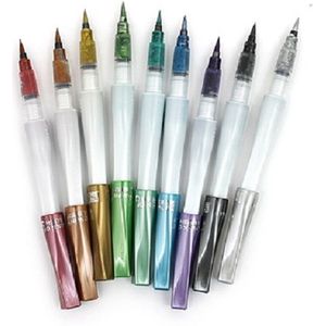 Metaal Kleur Originele Kuretake Zig Knipoog Van Luna Metallic Brush Pennen 1 Stks/partij