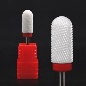 Kads Cilinder Nail Art Boor Polish Tool Keramische Gemonteerd Slijpsteen Hoofd Elektrische Manicure Cutter Nagelvijlen