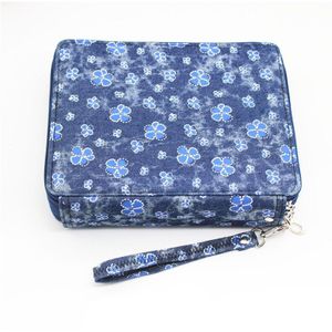 Grote Capaciteit 3 Lagen 120 Slots Leuke Doos Bloemen Printing Kleurpotlood Briefpapier Opbergtas Etui Voor Kunst Levert