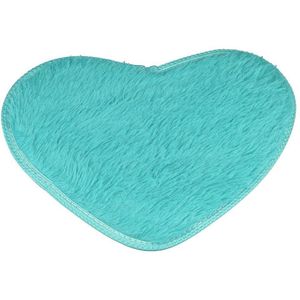 OUNEED Hartvormige Pluizige Tapijt Shaggy Floor Mat Zachte Faux Fur Thuis Slaapkamer Harige Tapijt 40*28 cm Non -slip Badmatten W30701