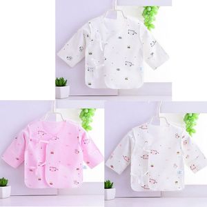 Pasgeboren Baby T-shirt Solid Lange Mouwen Zomer Cartoon Unisex Baby Meisjes Jongen Tops Baby T-shirt 0 1 2 3 maanden Kleding Blouse