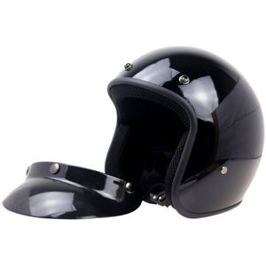 Vintage Wit Open Motorhelm Jet Retro Helm Open Gezicht Retro 3/4 Half Helm Casco Moto Capacete Motociclismo