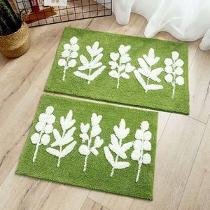 5 kleuren driedimensionale groene bladeren verdikte massaal deur mat Entree antislip tapijt badkamer absorberende rug