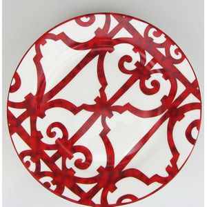 Bestek Set Bone China Bord Spaanse Rode Rooster Schotel Art Servies Romantische Huis Keuken Benodigdheden Servies