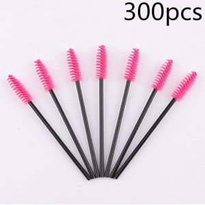 300 Stks/pak Wimper Extensions Wegwerp Micro Lash Borstels Make Wimpers Mascara Applicator Wand Lip Makeup Tools