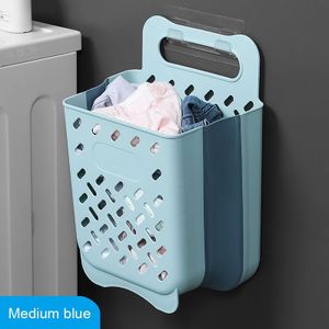 Badkamer Vouwen Vuile Kleren Opslag Mand Wasmand Huishouden Muur Opknoping Grote Draagbare Punch-Gratis Zetten Kleren Emmer
