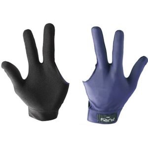 Originele Fury Handschoenen Biljart Handschoenen Blauw/Zwart Antislip Lycra Stof Zwembad Handschoenen Snooker Handschoen Biljart Accessoires