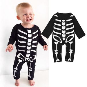 Herfst Lente Pasgeboren kids lange mouwen skull Romper Baby Jongens Meisjes Halloween Rompertjes Jumpsuit Kleding Outfit Kostuum