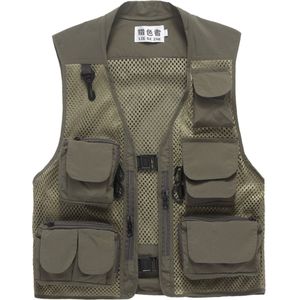 Multi-Pocket Vissen Vest Ademend Mesh Vissen Vest Directeur Jas Varen Vest Reizen Gilet Zeilen Varen Voor Mannen