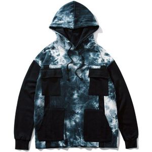 GONTHWID Multi Pockets Tie Dye Kleur Patchwork Trui Hoodies Hoody Mannen Hipster Hip Hop Casual Hoodie Streetwear