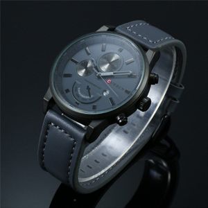 CURREN Mannen Horloge Luxe Man Horloge 30M Waterdichte Sport Horloge Casual Lederen Quartz Zakelijke Horloges