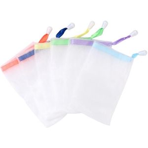 Draagbare Handmatige Schuimende Netto Zak Wassen Gezicht Zeep Vloeibare Zeep Slagroom Mousse Douchegel Bad Douche Blister Bubble Mesh