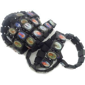 4Pc Katholieke Sieraden Christian Levert Houten Icoon Elastische Bead Armband H7ED