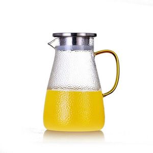Transparant Glas Water Kruik Waterkoker 80/350/1500/2000 Ml Met Rvs Filter Sap Thee Pot pitcher Hittebestendige Karaf