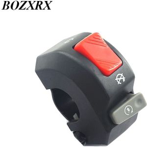 BOZXRX 22mm Motorfiets Switches Stuur Dual Schakelaar Koplamp Gevaar Rem Mistlamp OP OFF OP Aluminium