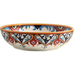 1Pcs Amerikaanse land handgeschilderde keramische plaat servies boho soepkom diepe schotel cover rijstkom glazuur onder de bloem lade