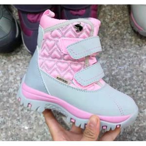 1 Paar Waterdichte Snowboots Winter Warm Lederen Ski Kinderen Wol Boot,-40 Of-30 Graden Kid Meisje/Jongen Boot