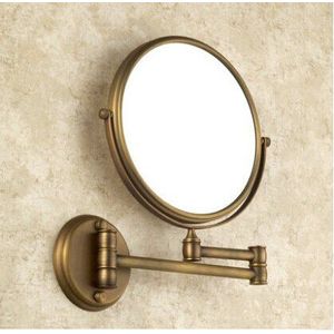 Antiek brons messing muur make spiegel 8 inch badkamer spiegel antieke decoratieve make spiegels