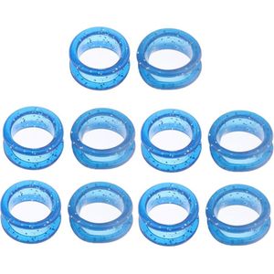 10 Pcs Siliconen Kapper Haar Grooming Shears Schaar Vinger Ring Grips Inserts Set