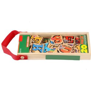 Baby Vroege Onderwijs Speelgoed Magnetische Houten Engels Alfabet Boerderij Puzzel Speelgoed Koelkast Stickers Diy Letters Puzzel Ontwikkelen Speelgoed