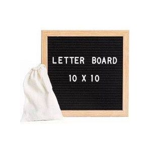 1PCS houten vilt brief hout schoolbord speelgoed 10*10 inch vilt doek schoolbord houten message board houten kinderen speelgoed