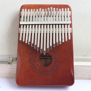 Kalimba 17 Toetsen Thumb Piano Hout Mahonie Body Muziekinstrumenten Met Leren Boek Ergonomische Kalimba 10025