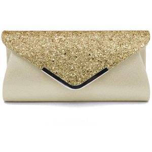 Noenname Vrouwen Glitter Shimmer Envelop Dames Pailletten Avond Party Prom Smart Jane Clutch Bag Handtas