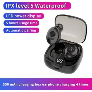 Bluetooth 5.0 Koptelefoon Draadloze Hoofdtelefoon Sport Oortelefoon IPX5 Waterdichte Headset Stereo Geluid In Oor Tws Power Display