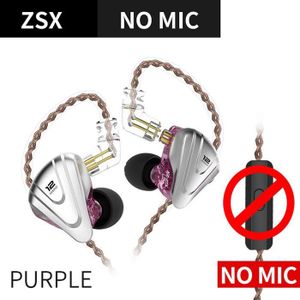 Kz Zsx Terminator Metalen In Ear Oortelefoon 12 Eenheden Hybrid 5BA + 1DD Hifi Bas Oordopjes Hoofdtelefoon Noise Cancelling Headset monitor