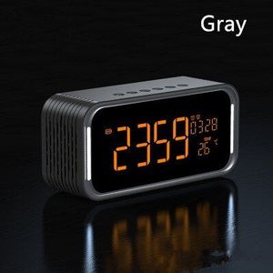 Bluetooth Speaker Snooze Digitale Wekker AUX TF Card Play Thermometer Grote LED Display voor Slaapkamer Keuken Hotel Tafel Bureau