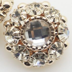 10Pcs 26Mm Crystal Flower Rhinestone Knoppen Diy Craft Versiering Silver Naaien Levert