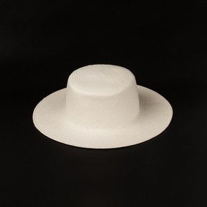 01906-HH7308 jazz cap handgemaakte wit fijn papier Lichtgewicht ademende zomer fedora cap mannen vrouwen leisure panama hoed