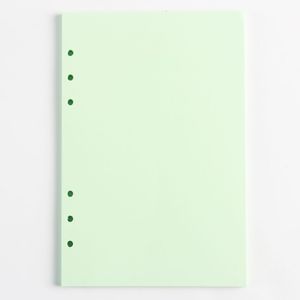 Domikee leuke kleurrijke 6 gaten lege innerlijke papers core voor spiraal notebook, candy notebook vervanging papier core A5 A6 4 kleuren
