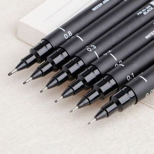6Pcs Tekening Pen Ultra Fijne Lijn 005 01 02 03 05 08 Naald Punt Schilderen Pennen W8ED