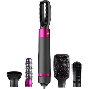 5 In 1 Haar Krultang Roterende Een Stap Föhn Stijltang Kam Curling Borstel Föhn Styling