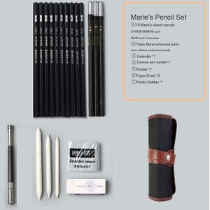 Marie 'S Schets Potlood Set Schets Pen Tekening Potlood Set Beginner Student Professionele Volledige Set Van Schets Pen Kunst Levert