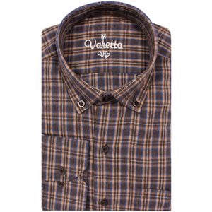 Flanel Shirt Mannen Plaid Bruin Mannen Shirt Lange Mouw Shirts Voor Mannen Regular Fit Mannen Shirt Casual Sociale Man shirts Varetta