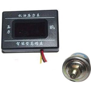 Digitale 12 v/24 v Auto Truck Auto Oliedrukmeter Elektrische Olie Druk Meter Monitor