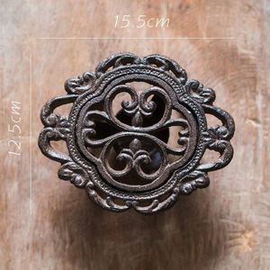 Vintage Gietijzeren Warme Thee Kachel Kaars Houder Koffie Melk Wijn Verwarming Warmer Base Theepot Trivets Creatieve Kaars Warm Base