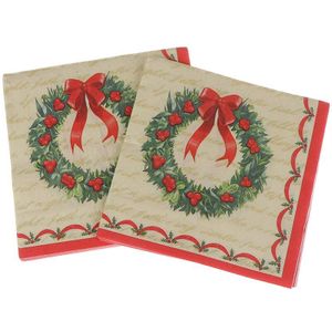20 stks/set Servetten Servetten Hand Papier voor Kerst Baby Shower Verjaardag Decor Wegwerp Guirlande Gedrukt Grafische Weefsels