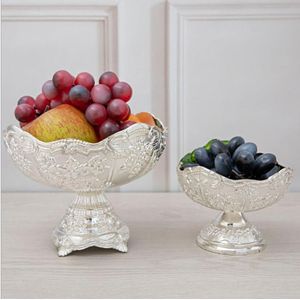 Sterft Voor Europa Zilver Kleur Fruitschaal Thuis Bruiloft Decoratie Metalen Snoep Opbergvak Organizer Keuken Taire