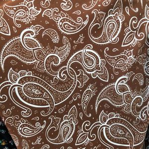 Paisley Print Elastische Chiffon Plain Smoothy Shirt Jurk Cosplay Stof