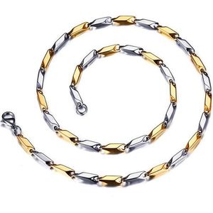Vnox 55cm Long Gold-Color Chain Necklace for Men Stainless Steel Metal Diy Pendant