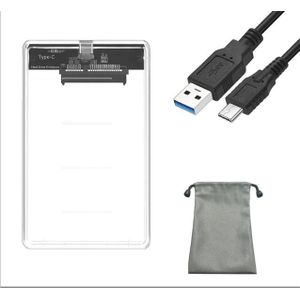 CHIPAL Transparant 2.5 inch HDD SSD Case Sata naar USB 3.1 Type C Adapter Gratis 5 Gbps Box Harde Schijf behuizing Ondersteuning 2 tb UASP