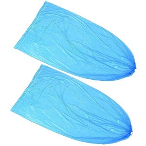 30 Pairs Wegwerp Schoen Covers Blauwe Bescherming Regen Schoenen En Laarzen Cover Plastic Lange Schoen Cover Clear Waterdicht Anti-slip Ov