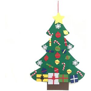 Kids Diy Vilt Kerstboom Kerst Decoratie Voor Thuis Navidad Jaar Kerst Ornamenten Kerstman Xmas Tree