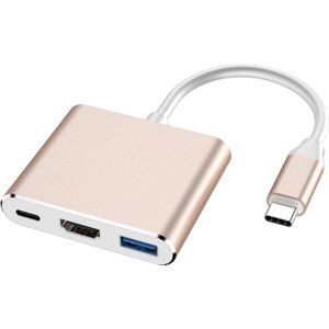 Usb 3.1 Type-C Naar Hdmi USB-C Multipoort Adapter 3 In 1 Kabel Converter 4K 1080P Voor telefoon Laptop Met Hdmi-poort